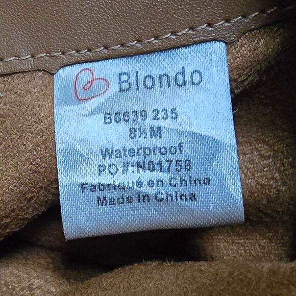 Blondo Tarrah Slouch Mid Calf Pointed Toe Suede Waterproof Boot in Chestnut - Picture 11 of 11